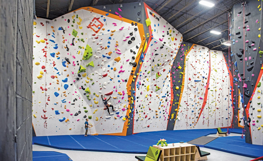 two-story indoor climbing center