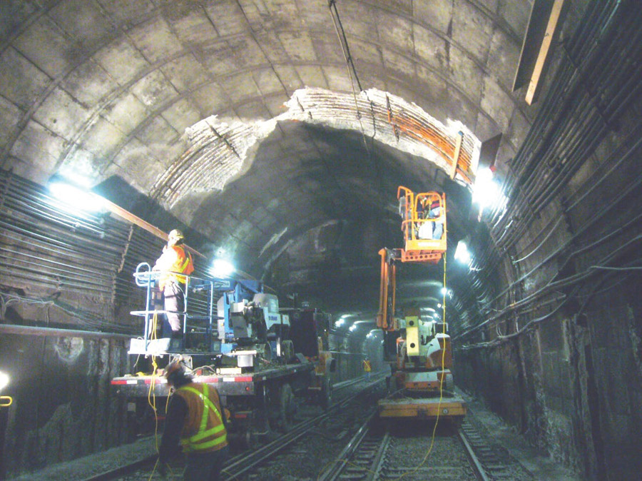 Boston Red Line subway tunnel