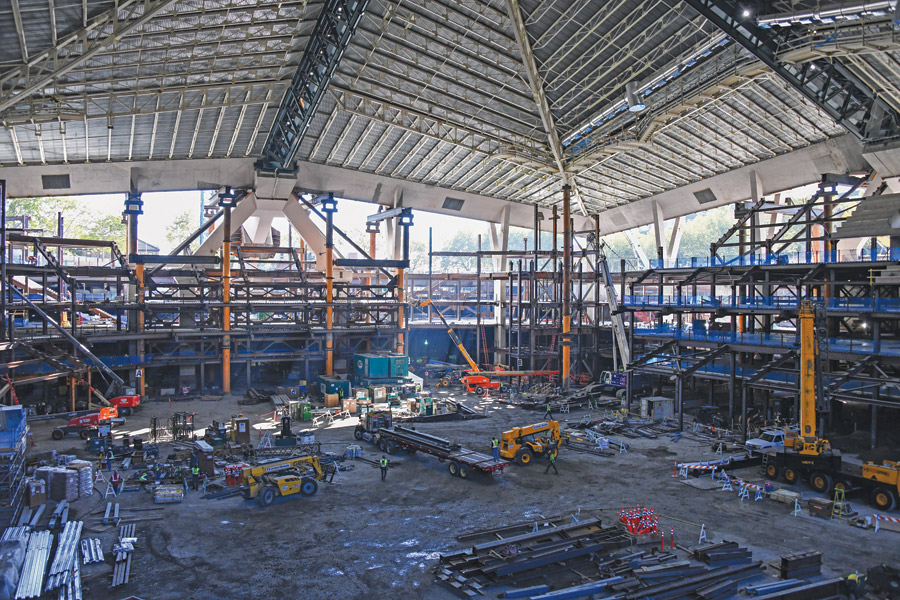 44-million-lb roof structure