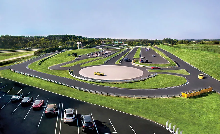 One Porsche Drive includes a multi-feature road course