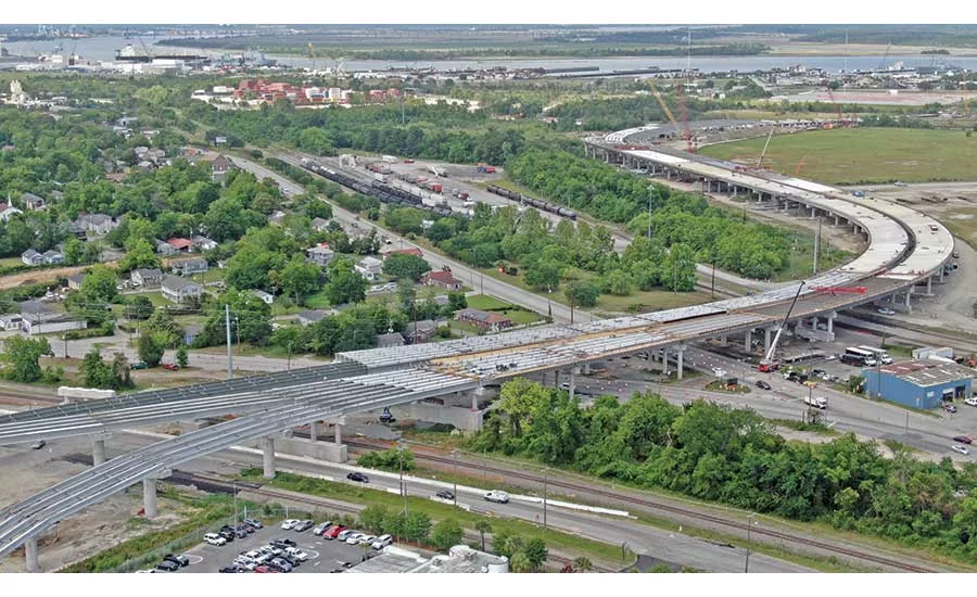 Port of Charleston with Interstate 26
