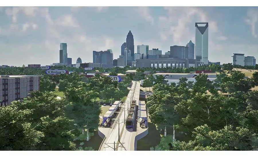 26-mile light rail corridor in Charlotte