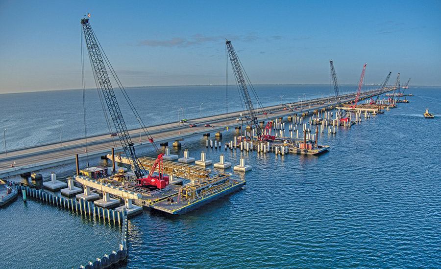 substructure work for the new Howard Frankland