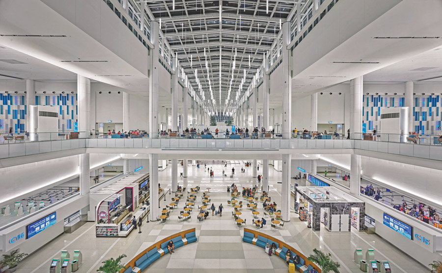 The terminal's central organizing element