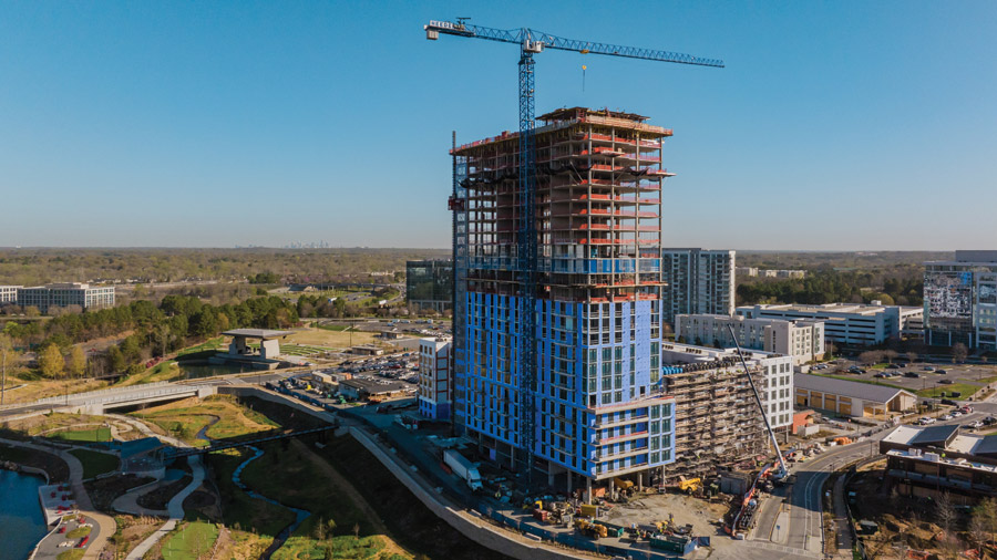 topping out of the tallest tower