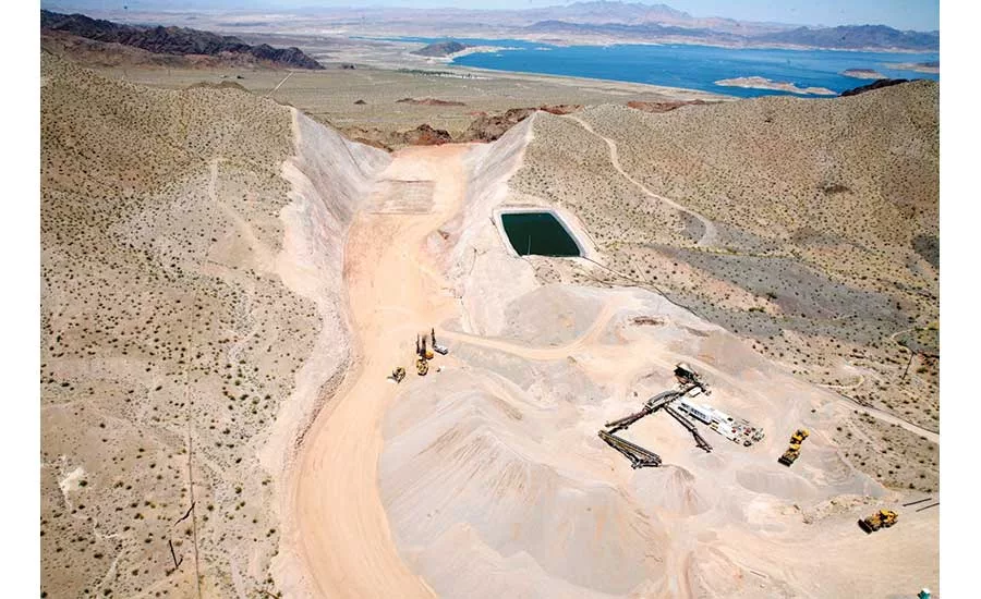 ponds store water for dust control