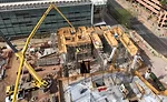 Concrete for the vertical columns