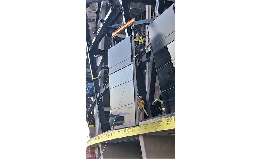 Ten-ft- wide unitized curtain wall