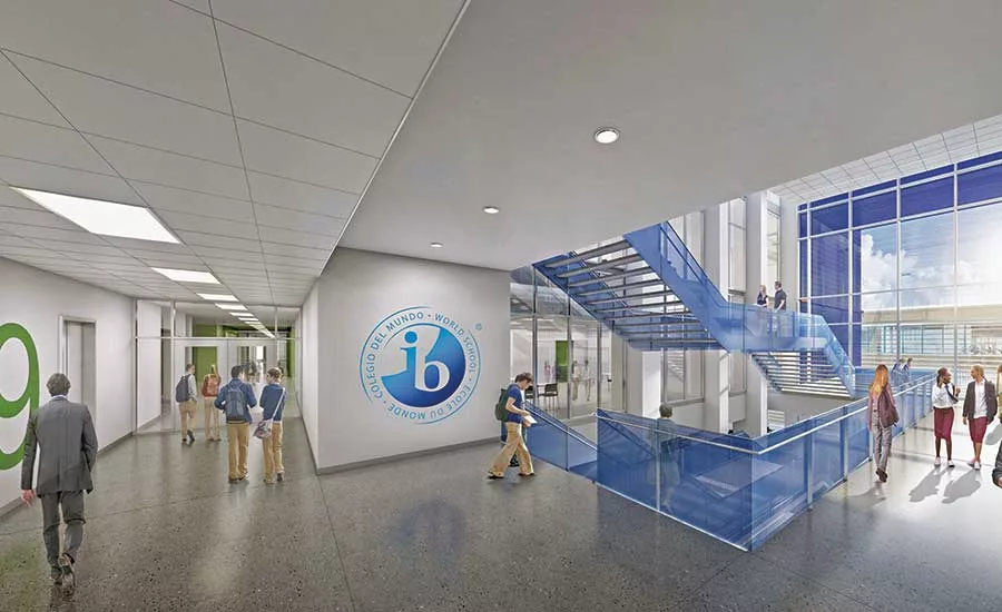 Lamar High School’s new four-story academic wing