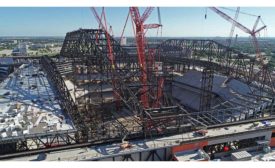 Globe Life Field’s first operable roof truss