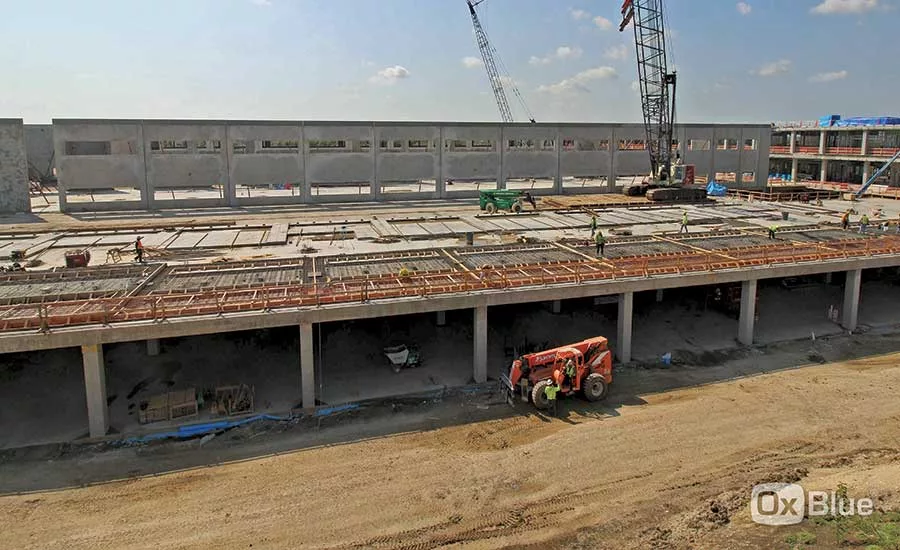 Post shores beneath the elevated deck