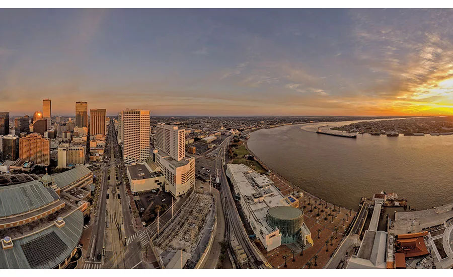 Overlooking downtown New Orleans