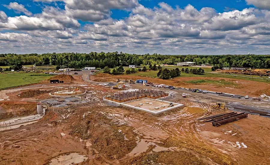 Crews perform earthwork