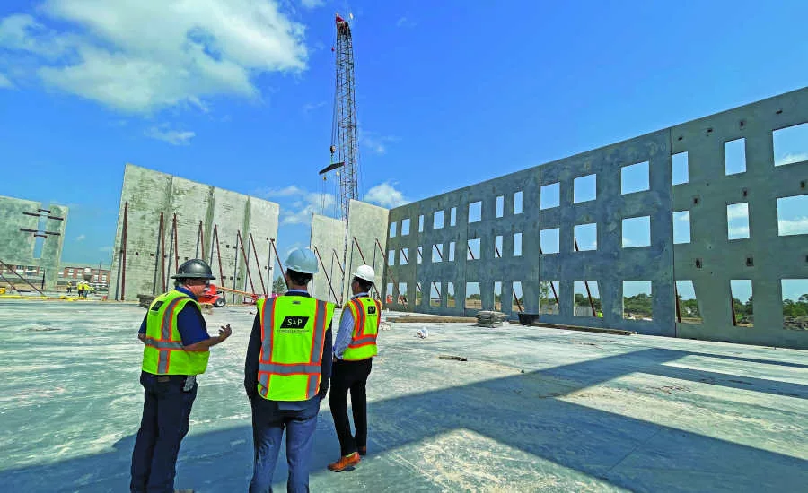construction workers on a site