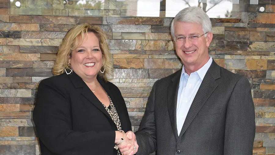 Cobb with Terracon President and CEO M. Gayle Packer