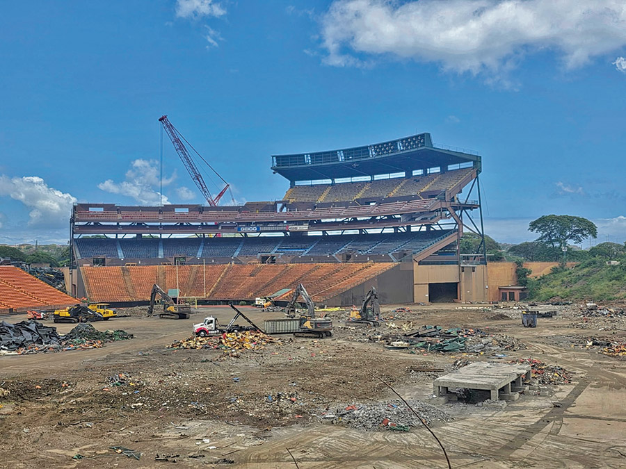 demolition of Aloha Stadium