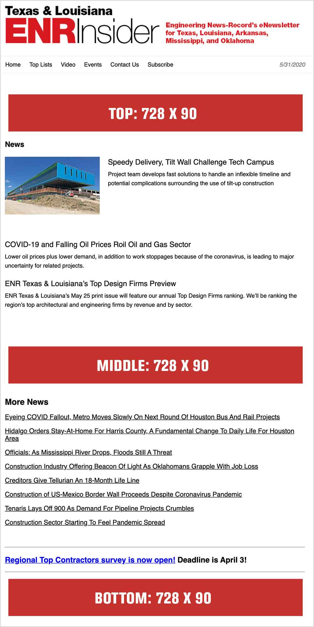 ENR Texas & Louisiana eNewsletter.