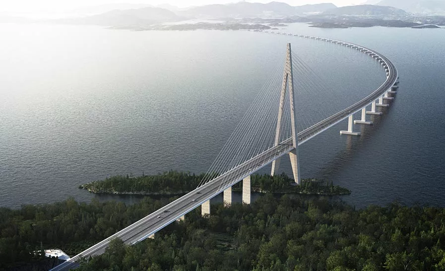 Norways float bridge