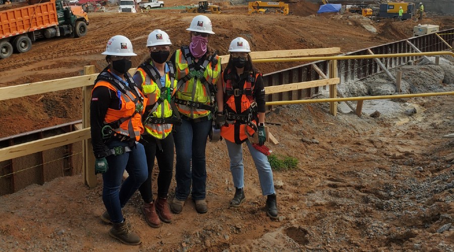 Women employees at McCarthy Pilot PPE from Autodesk and AGC Grant