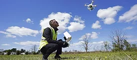 Engineer board fights drone survey photographer