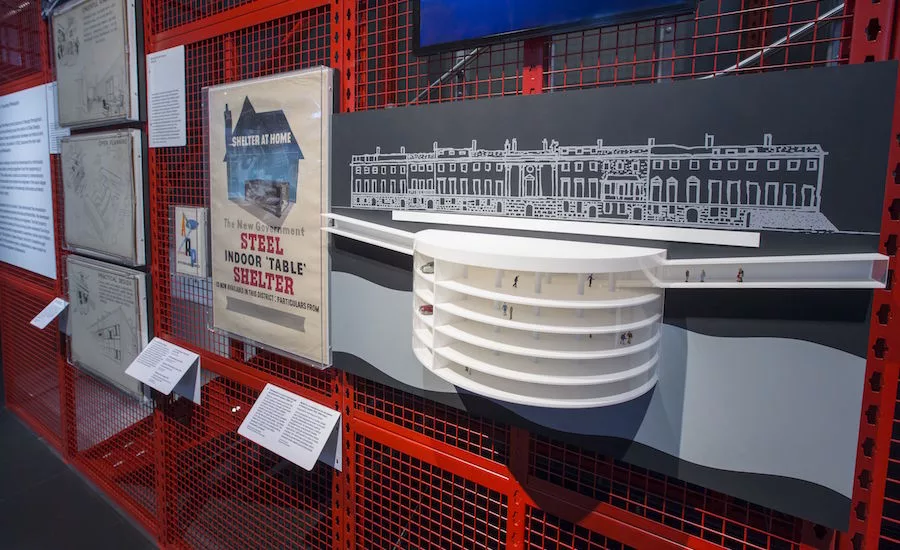 Model of air raid shelter