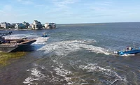 stuck barge stuck barge
