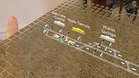 AR View of Salk Lake City's transit system