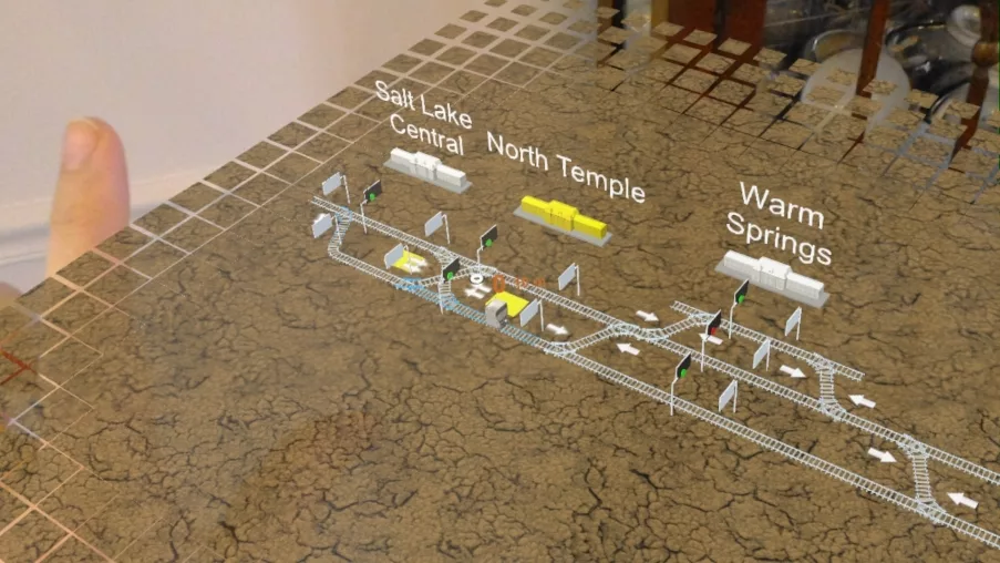 AR View of Salk Lake City's transit system