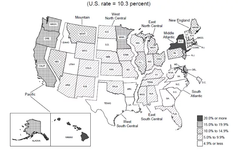 Union membership by state