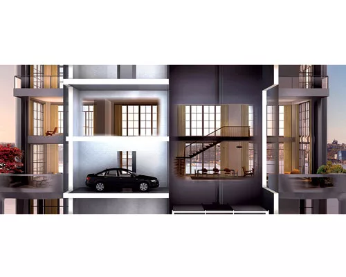Tower’s Private ‘Sky’ Garages Bring the Burbs to the ‘Urbs’