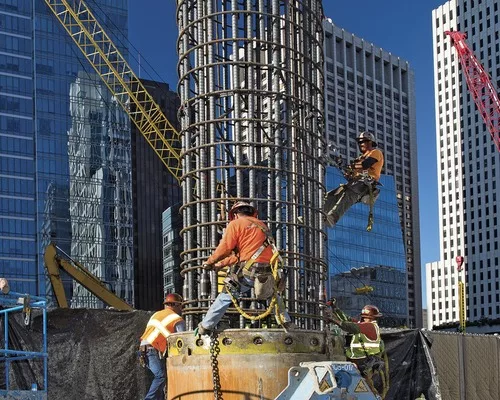 Crews Install Record-Deep Foundation Piles for San Francisco Tower