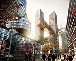 Unusual Tower Creates Landmark for Seoul Development