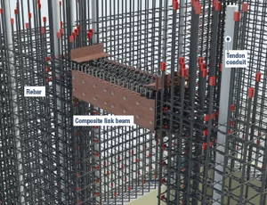 Tensioning Eases Stress on a 13-Story Sustainability Showcase
