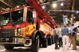 World of Concrete Venders Vie for Title of Largest Boom Truck