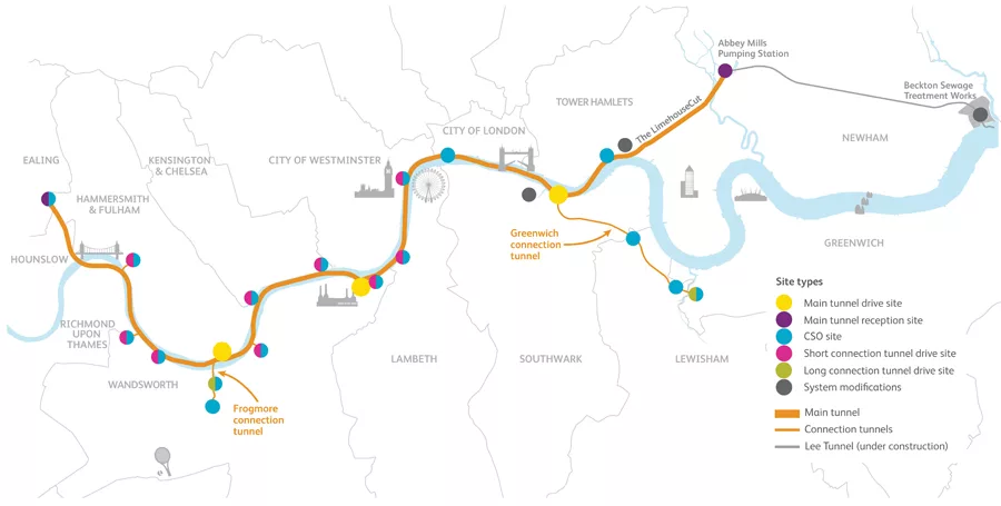 London Water Utility Seeks Investors for $7-Billion Sewer Overflow Fix