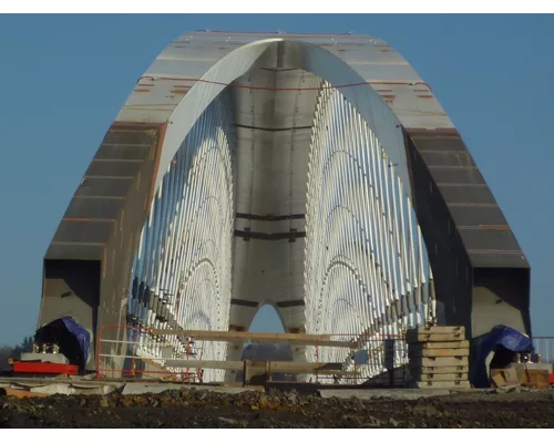 Unusually Slender Arch Marks Prague Bridge