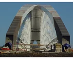 Unusually Slender Arch Marks Prague Bridge