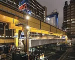 Custom Launching Gantry Builds Over Busy NYC Railway