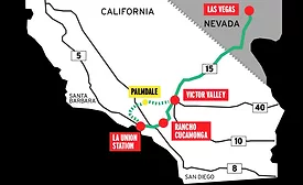 Brightline West High Speed Rail Line Map