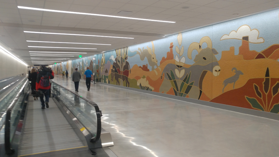 Salt Lake Airport Concourse B Tunnel Mural
