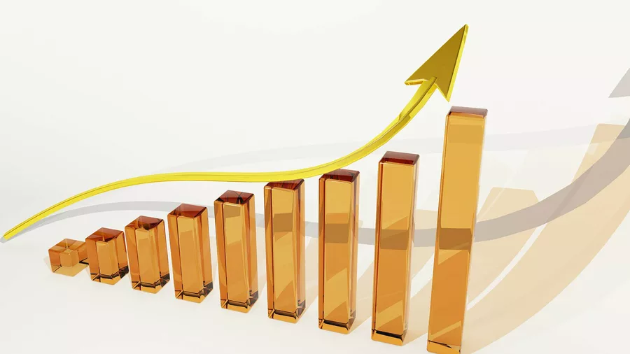 Upward Graph Stock Art