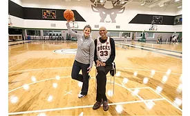 Top Young Professional Jeannie Cullen-Schultz with NBA Hall of Famer Kareem Abdul-Jabbar