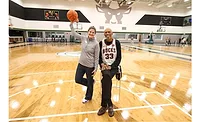 Top Young Professional Jeannie Cullen-Schultz with NBA Hall of Famer Kareem Abdul-Jabbar