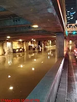 Lower Wacker Flooded Lower Wacker Drive Flooded in Chicago