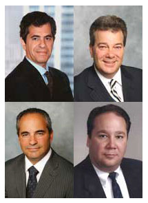 Key Executives: (Top L-R) John Livingston, president of corporate operations; Peter Marchetto, president of construction operations. (Bottom L-R) Jay Badame, regional president and COO for New York, New Jersey and Pennsylvania; Daniel McQuade, regional president for New England, Nevada and California.