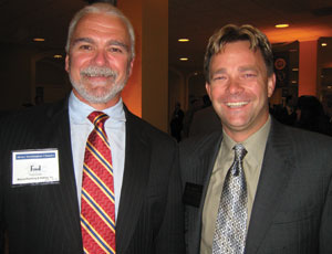 Fred Covati (left) and Kenny Mallick of Mallick Plumbing & Heating, which won the ABC of Metropolitan Washington’s Subcontractor of the Year Award in Plumbing & Mechanical.