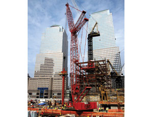 Work on One World Trade center reached a key juncture recently as the massive tower’s perimeter columns were placed around the core. The 24 beams measure 60 ft tall and weigh 70 tons.