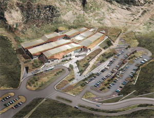 Aerial rendering of the Utah Museum of Natural History project at the University of Utah in Salt Lake City.