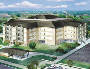 This Airmen Training Complex is the first of 12 new basic military training facilities that will be constructed at Lackland Air Force Base in Texas.