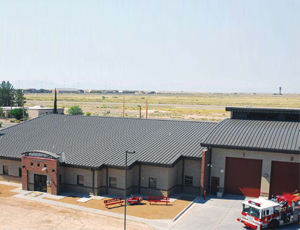 This sustainably designed fire-crash rescue station at Holloman Air Force Base in New Mexico won a Citation Award from the Air Combat Command.